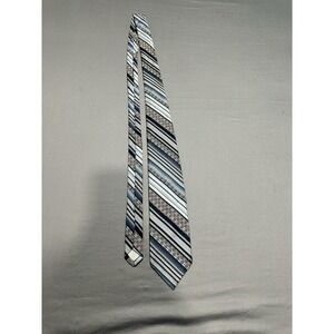 VTG‎ Prince Consort Golden Clasp Blue Striped Neck Tie